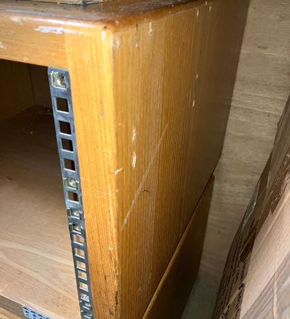 Unknown-3x 6u wooden heavy duty 19 in racks